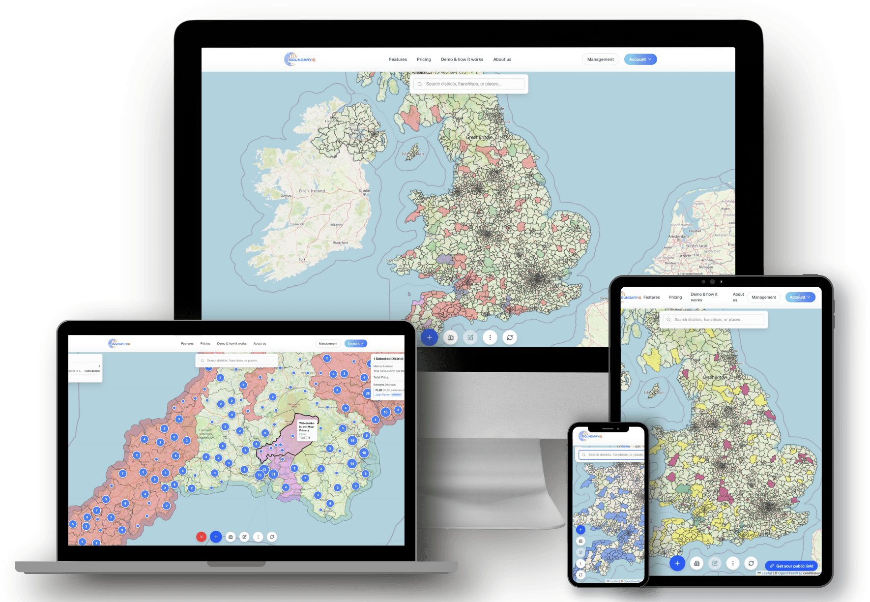 BoundaryIQ territory map demo